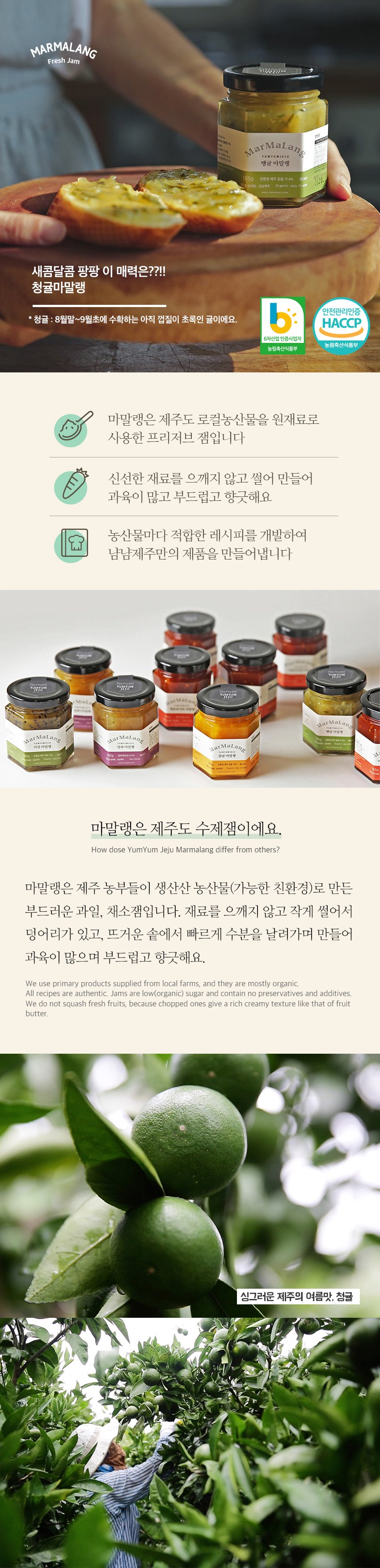 [냠냠제주] 수제잼 청귤마말랭