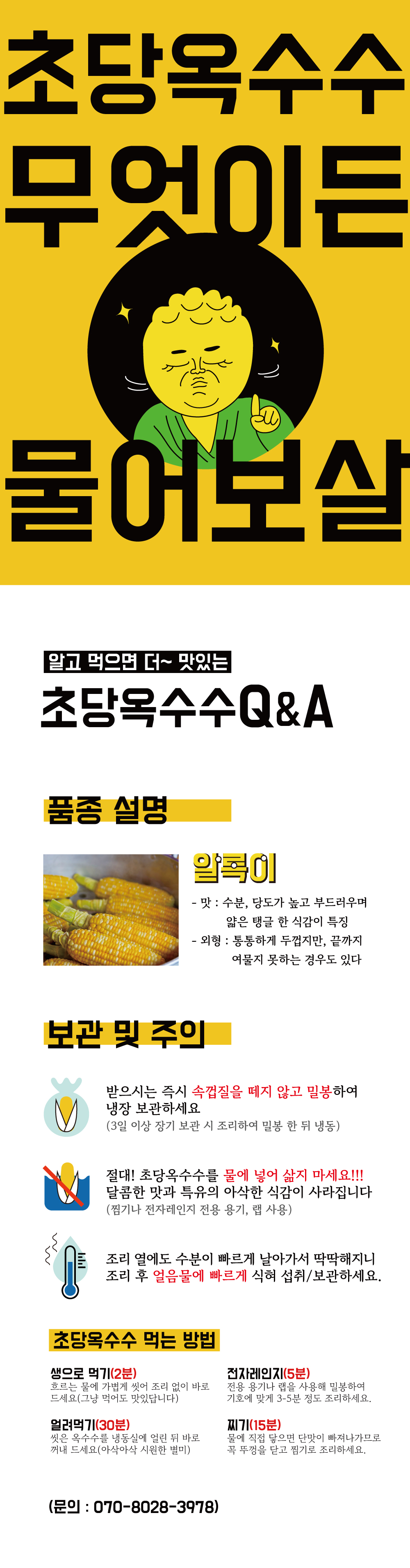 물메 초당옥수수 알록이 품종 16cm 특품