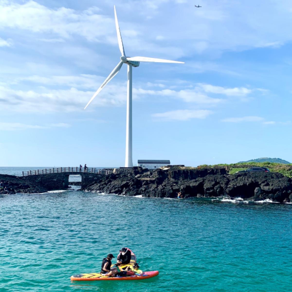 제주도 푸른바다에서 즐기는 패들보드 체험