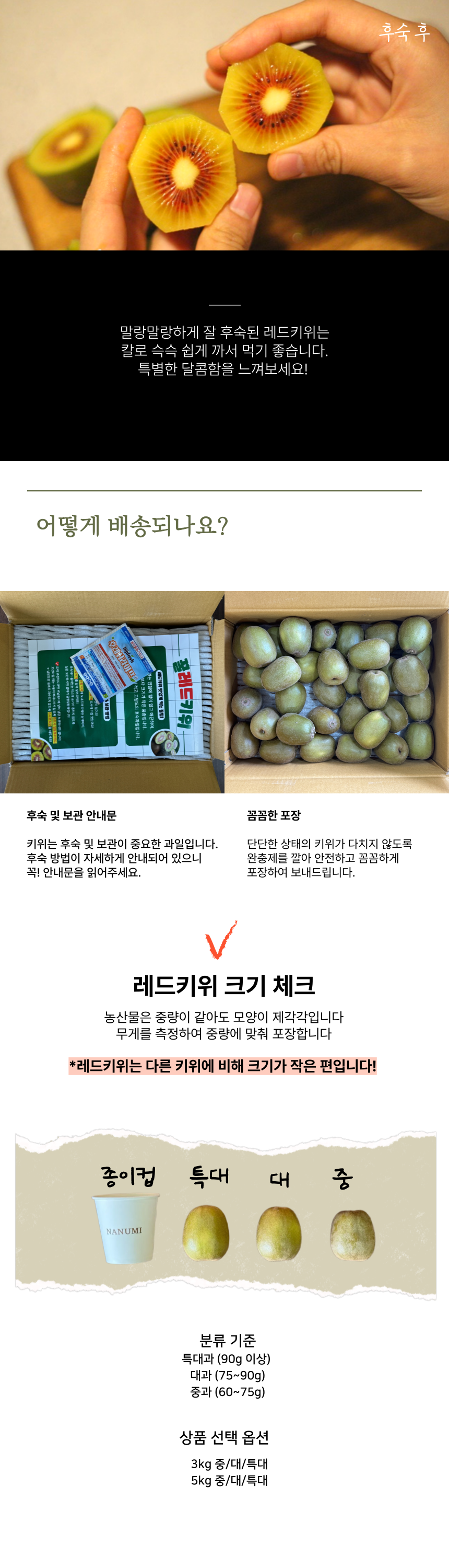 제주 레드키위 고당도 3kg 5kg 산지직송 상세