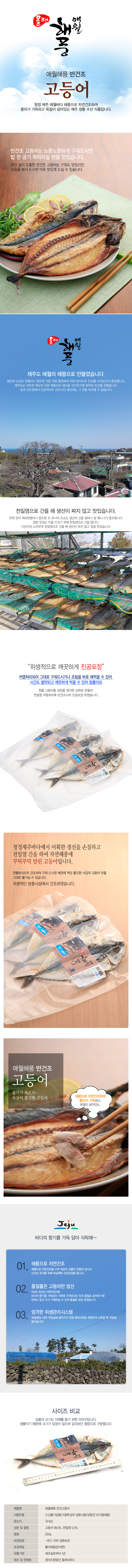 애월 해풍 반건조 고등어