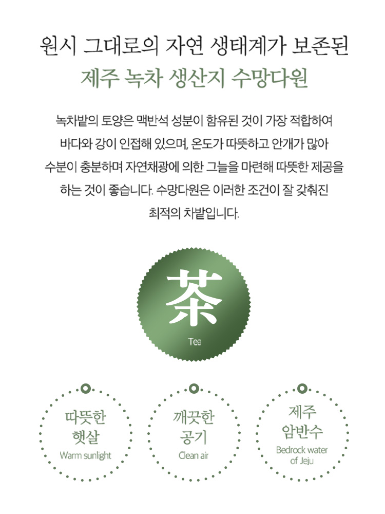 청정제주녹차 유기농말차
