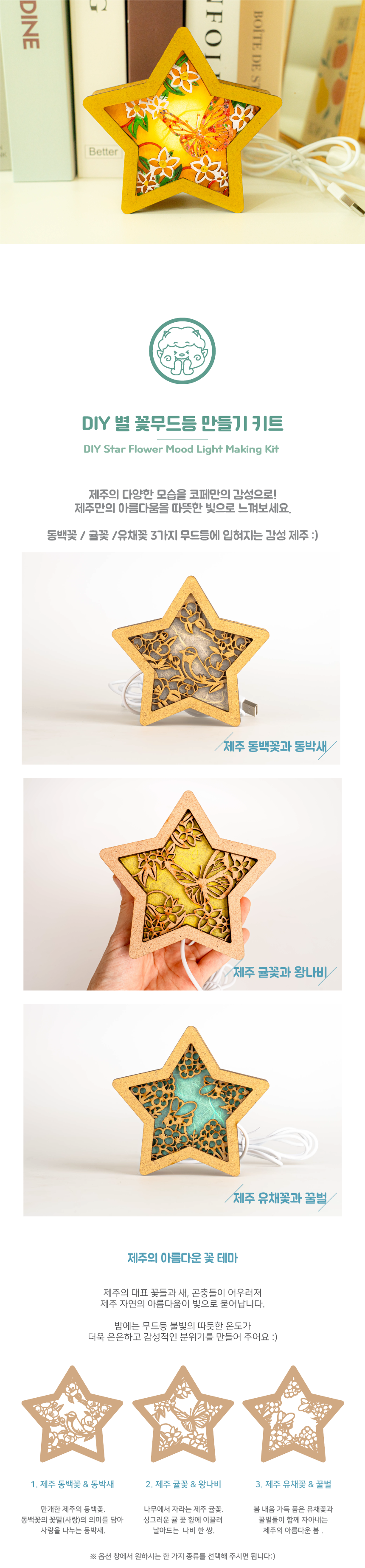 ﻿DIY 별 꽃무드등 만들기 키트
