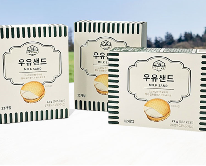 제주 ㅇㅊㅁㅅ 목장 우유샌드(소) 12개입