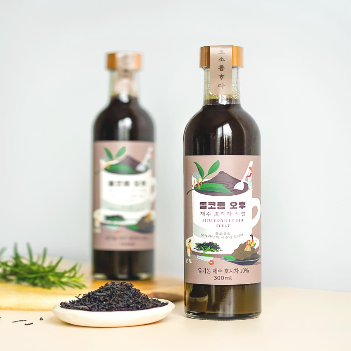 돌코롬 오후 제주 호지차 시럽(300ml)