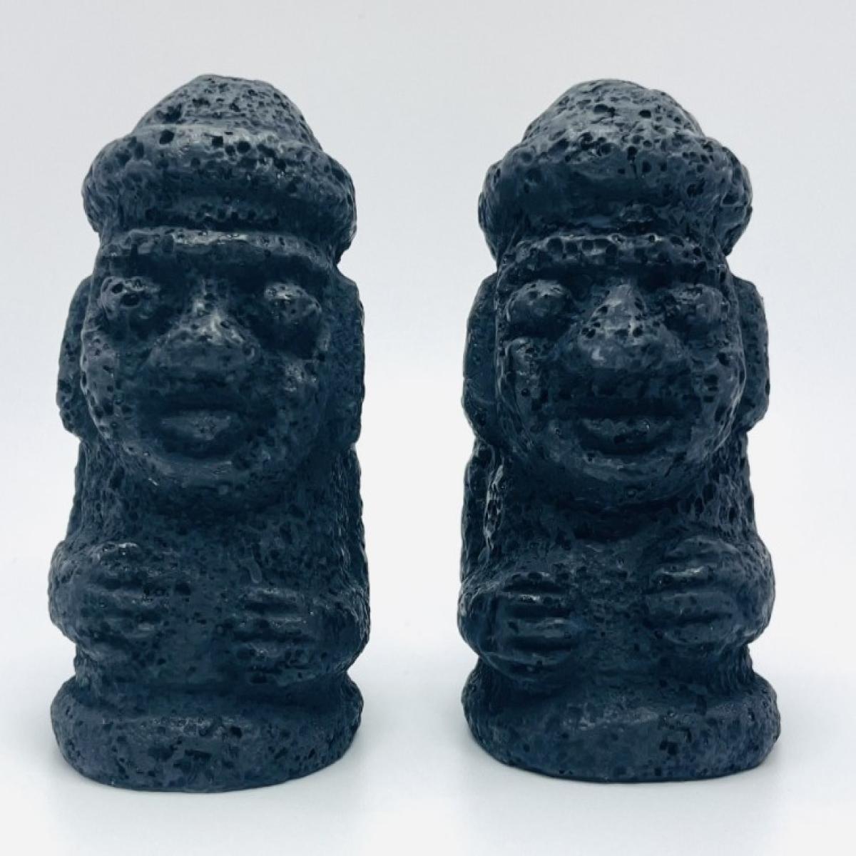 제주 돌하르방 1호 문무 한쌍 8cm 장식인형 미니어처