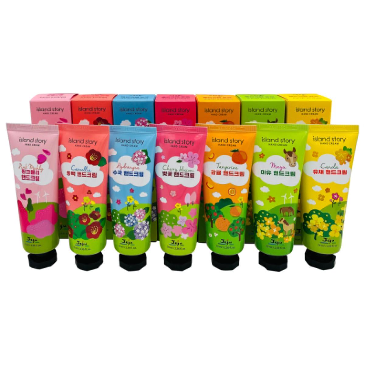 제주 핸드크림 70ml x 6개입 유채꽃 감귤 동백꽃