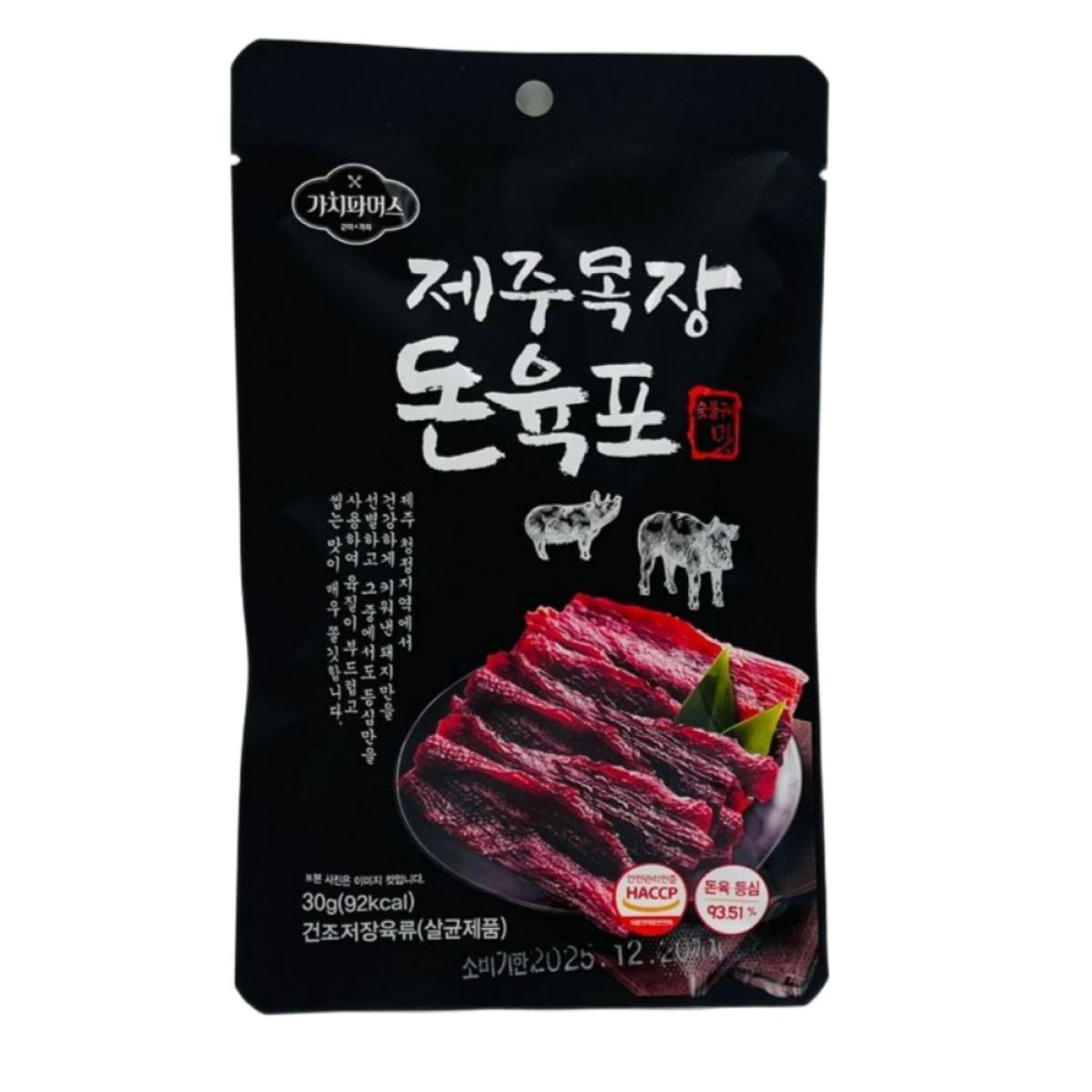 제주 돈육포 숯불구이맛 30g x 3개입 세트 주전부리