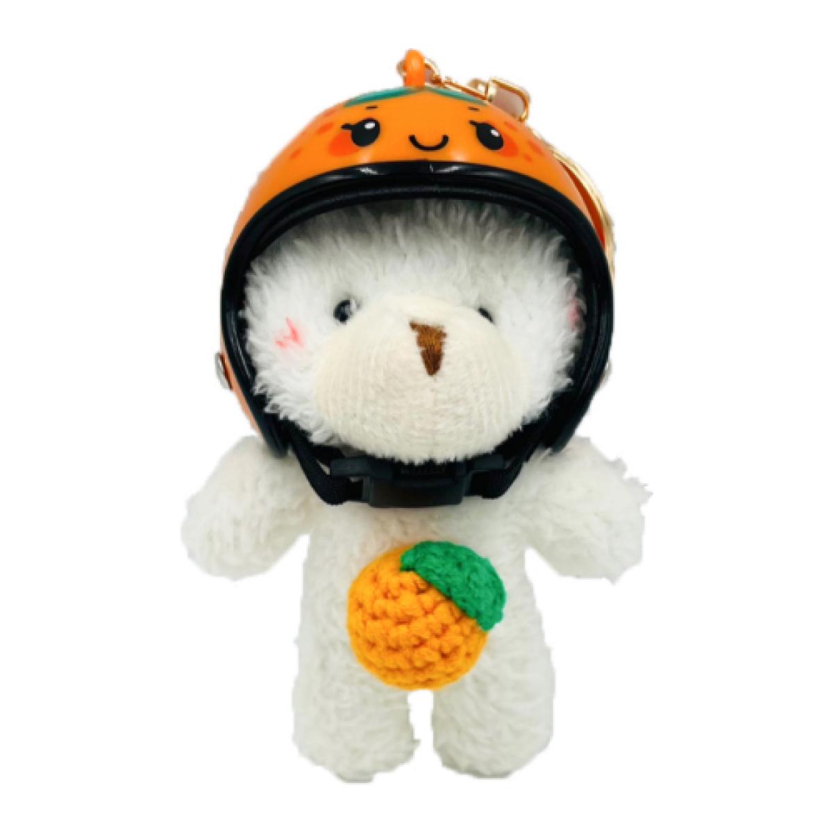 헬멧 곰 키링(대) 화이트 키홀더 열쇠고리