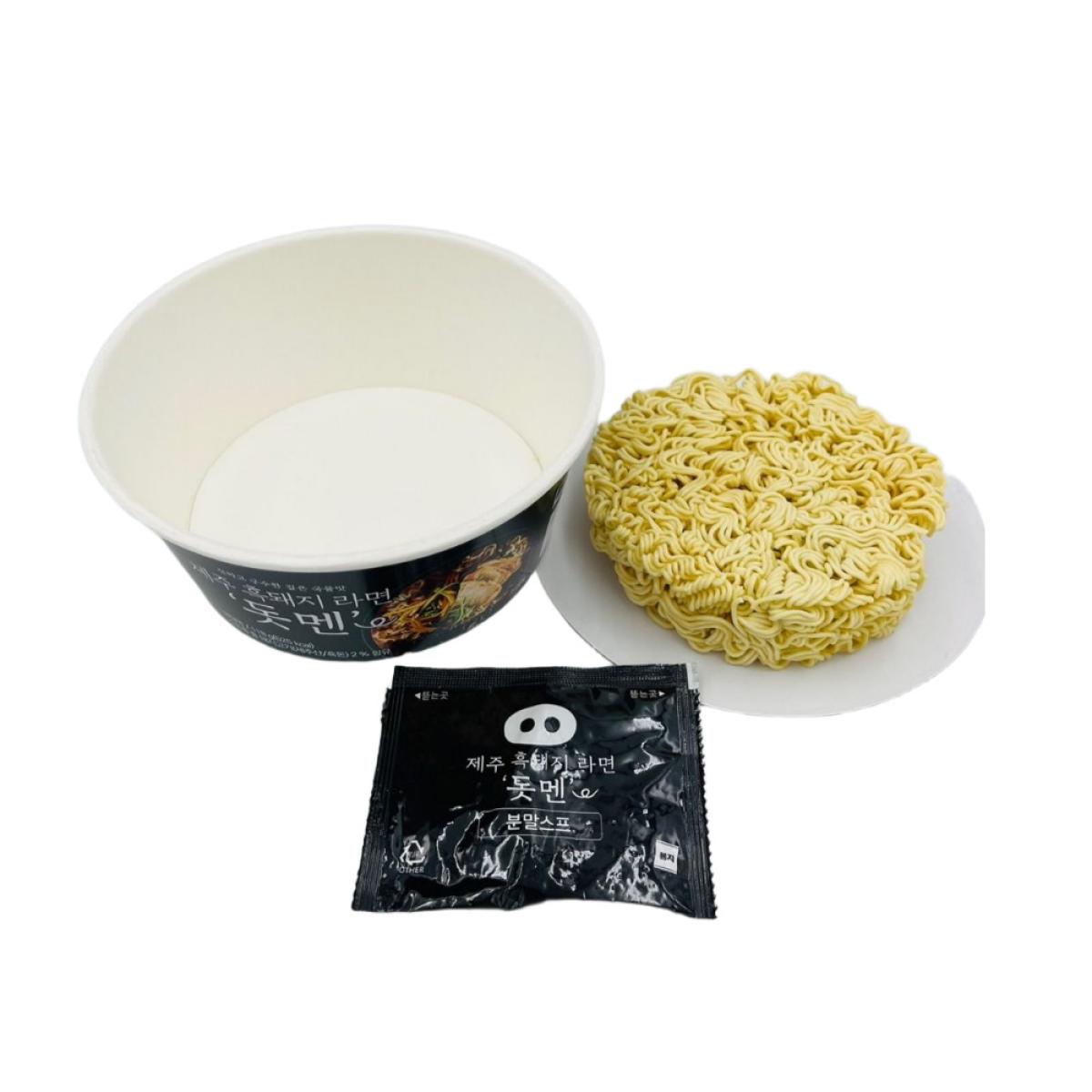 제주 흑돼지 라면 돗멘 컵 118g