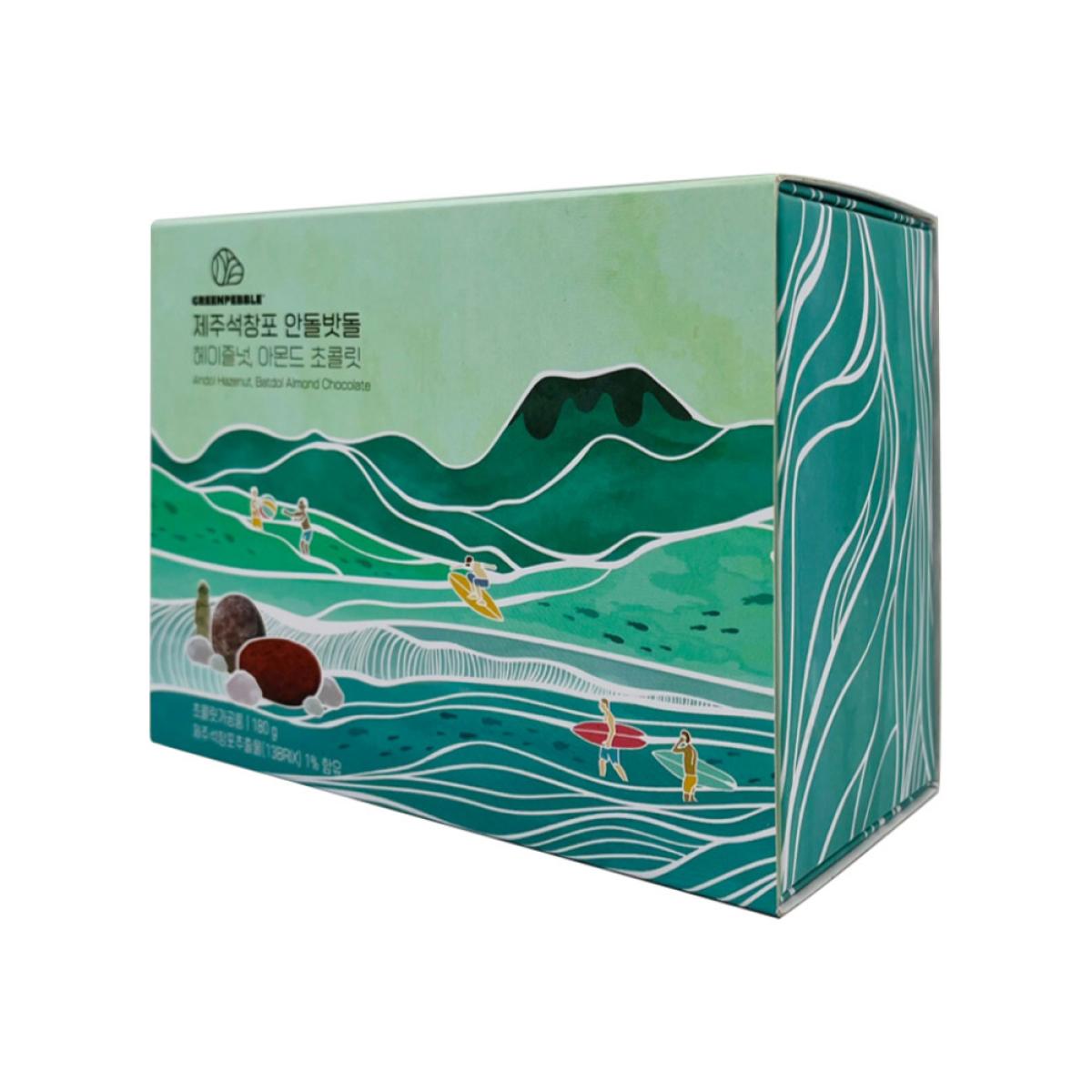 제주 석창포 밧돌,안돌 헤이즐넛,아몬드 초콜릿 2종세트